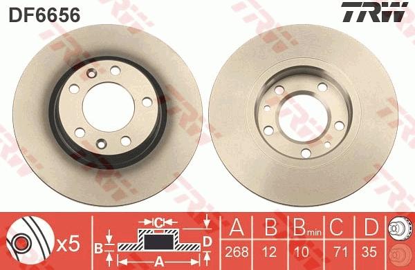 TRW DF6656 - Disc frana www.parts5.com