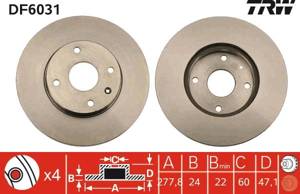 TRW DF6031 - Brake Disc www.parts5.com