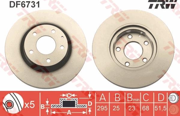 TRW DF6731 - Zavorni kolut www.parts5.com