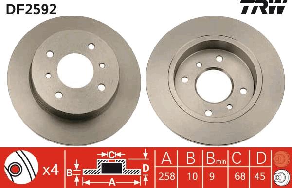 TRW DF2592 - Fren diski www.parts5.com