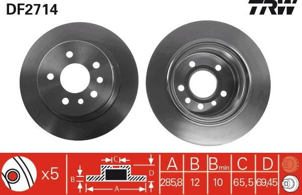 TRW DF2714 - Kočni disk www.parts5.com