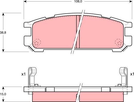 TRW GDB990 - Σετ τακάκια, δισκόφρενα www.parts5.com