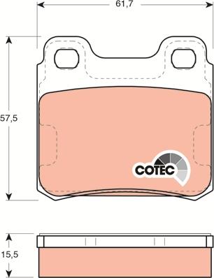 TRW GDB952 - Тормозные колодки, дисковые, комплект www.parts5.com