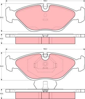 TRW GDB969 - Brake Pad Set, disc brake www.parts5.com