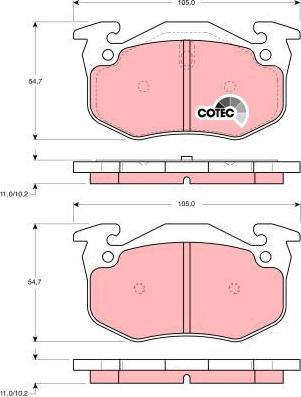 TRW GDB905 - Kit de plaquettes de frein, frein à disque www.parts5.com