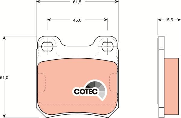 TRW GDB915 - Kit de plaquettes de frein, frein à disque www.parts5.com