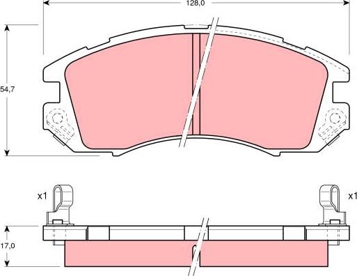 TRW GDB989 - Σετ τακάκια, δισκόφρενα www.parts5.com