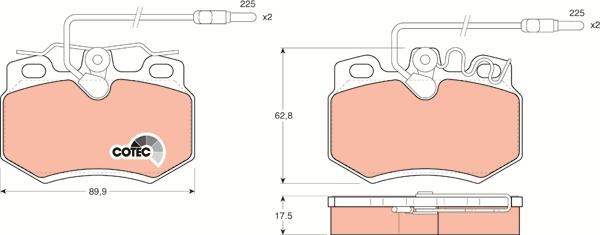 TRW GDB446 - Brake Pad Set, disc brake www.parts5.com