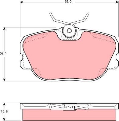 TRW GDB460 - Brake Pad Set, disc brake www.parts5.com