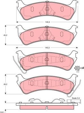 TRW GDB4041 - Set placute frana,frana disc www.parts5.com