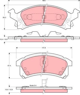 TRW GDB4002 - Brake Pad Set, disc brake www.parts5.com