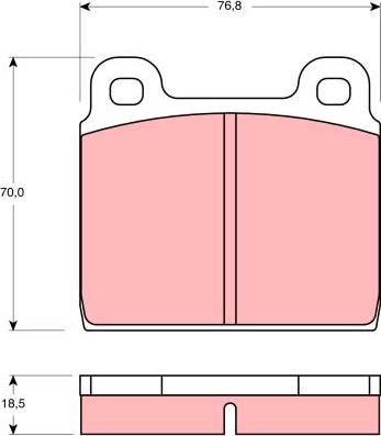 TRW GDB407 - Σετ τακάκια, δισκόφρενα www.parts5.com