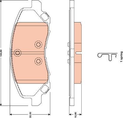 TRW GDB4141 - Set placute frana,frana disc www.parts5.com