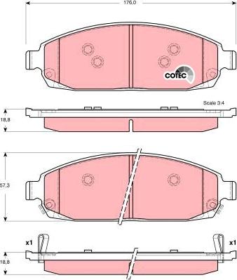 TRW GDB4136 - Brake Pad Set, disc brake www.parts5.com