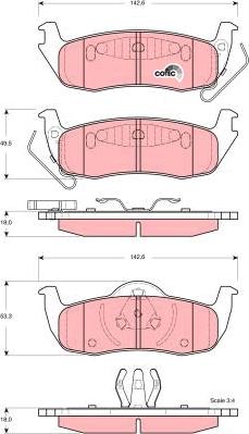 TRW GDB4137 - Тормозные колодки, дисковые, комплект www.parts5.com