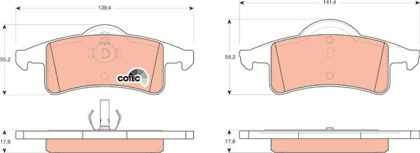 TRW GDB4127 - Set placute frana,frana disc parts5.com