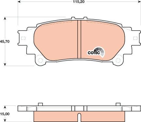 TRW GDB4174 - Brake Pad Set, disc brake parts5.com