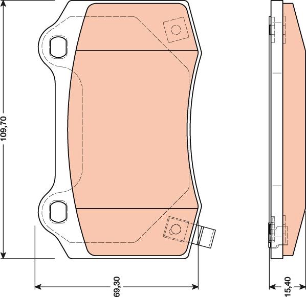 TRW GDB4171 - Set placute frana,frana disc parts5.com