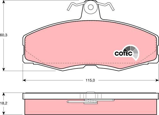 TRW GDB473 - Brake Pad Set, disc brake www.parts5.com