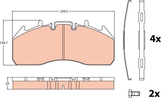 TRW GDB5096 - Комплект спирачно феродо, дискови спирачки www.parts5.com