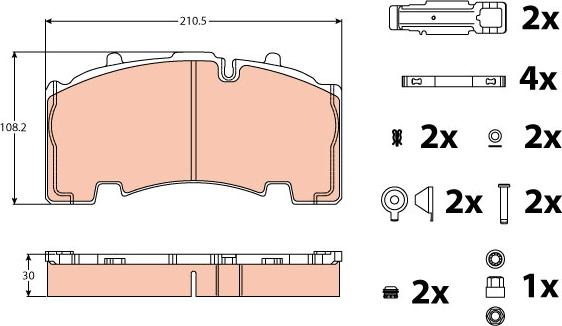 TRW GDB5093 - Komplet pločica, disk-kočnica www.parts5.com