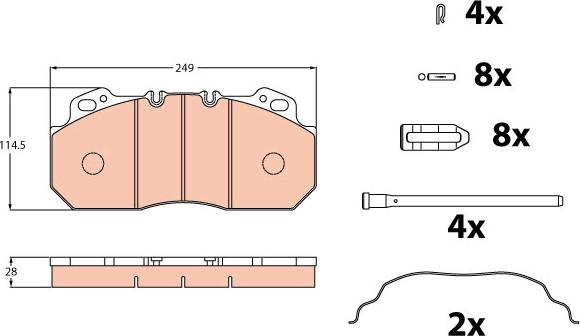 TRW GDB5019 - Комплект спирачно феродо, дискови спирачки www.parts5.com