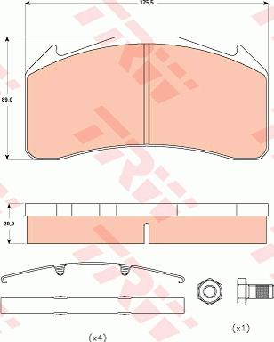 TRW GDB5088 - Brake Pad Set, disc brake www.parts5.com