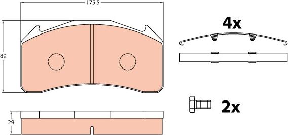 TRW GDB5088 - Brake Pad Set, disc brake www.parts5.com