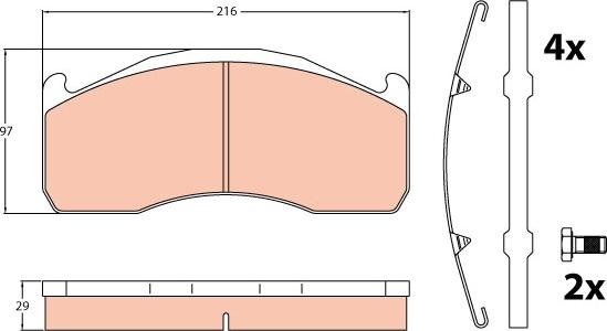 TRW GDB5103 - Sada brzdových destiček, kotoučová brzda www.parts5.com