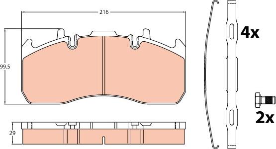 TRW GDB5102 - Σετ τακάκια, δισκόφρενα www.parts5.com