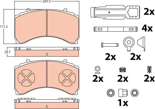 TRW GDB5110 - Bremsbelagsatz, Scheibenbremse www.parts5.com