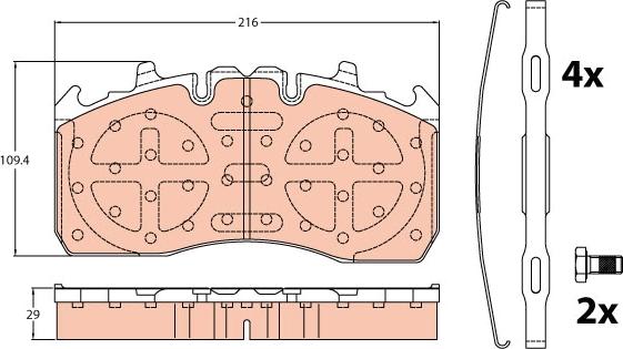 TRW GDB5112 - Brake Pad Set, disc brake www.parts5.com