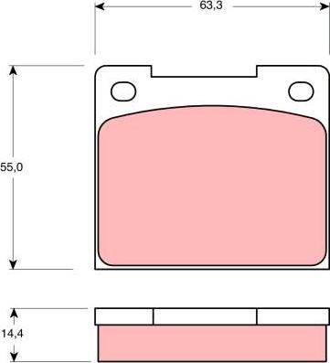 TRW GDB533 - Bremsbelagsatz, Scheibenbremse www.parts5.com