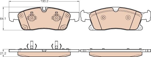 TRW GDB1946 - Brake Pad Set, disc brake parts5.com