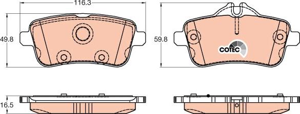 TRW GDB1947 - Тормозные колодки, дисковые, комплект www.parts5.com