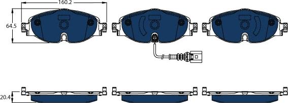 TRW GDB1956BTE - Тормозные колодки, дисковые, комплект www.parts5.com