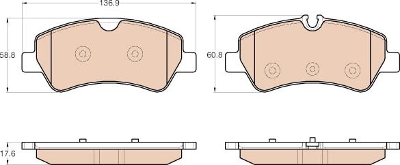 TRW GDB1968 - Brake Pad Set, disc brake www.parts5.com