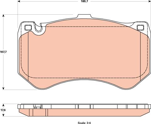 TRW GDB1907 - Piduriklotsi komplekt,ketaspidur www.parts5.com