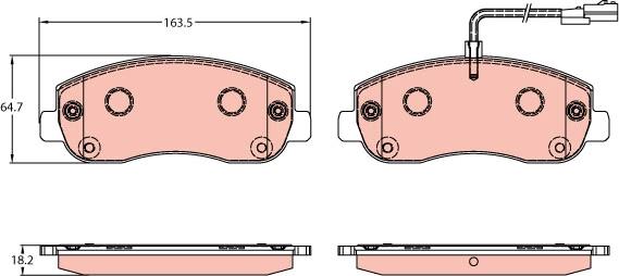 TRW GDB1910 - Piduriklotsi komplekt,ketaspidur www.parts5.com