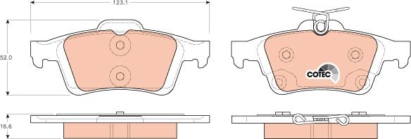 TRW GDB1938 - Sada brzdových platničiek kotúčovej brzdy www.parts5.com