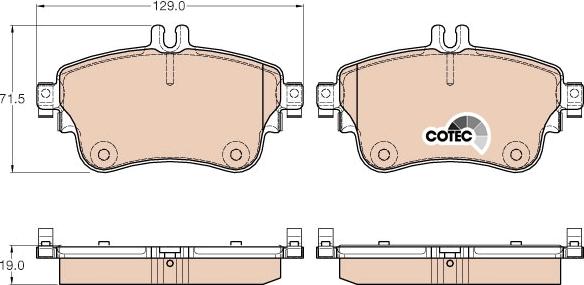 TRW GDB1933 - Brake Pad Set, disc brake parts5.com