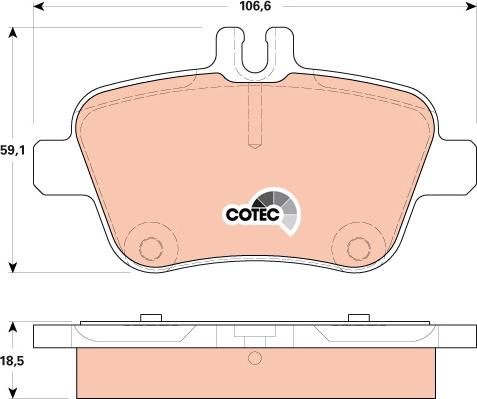 TRW GDB1920 - Brake Pad Set, disc brake parts5.com