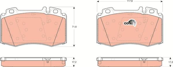 TRW GDB1454 - Brake Pad Set, disc brake www.parts5.com