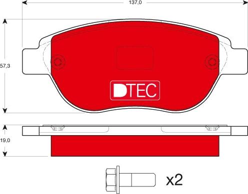 TRW GDB1464DTE - Sada brzdových destiček, kotoučová brzda www.parts5.com