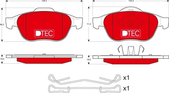 TRW GDB1468DTE - Fren balata seti, diskli fren www.parts5.com