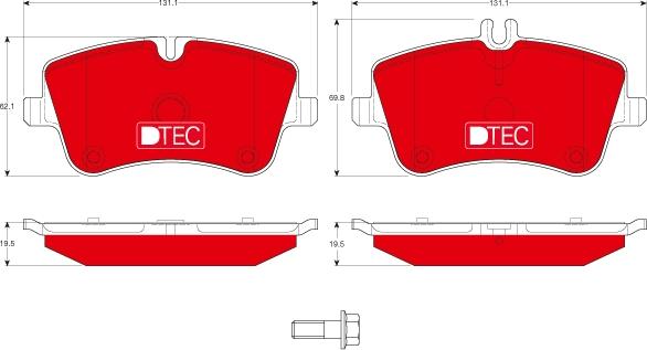 TRW GDB1413DTE - Комплект спирачно феродо, дискови спирачки www.parts5.com