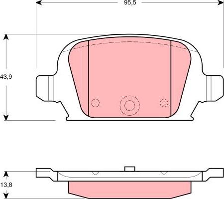 TRW GDB1412 - Brake Pad Set, disc brake www.parts5.com