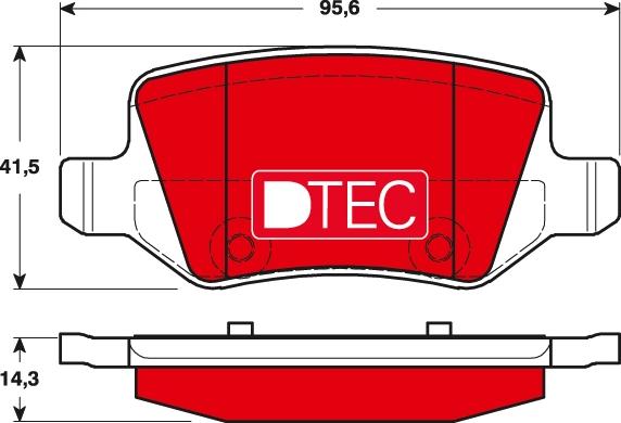 TRW GDB1481DTE - Komplet zavornih oblog, ploscne (kolutne) zavore www.parts5.com