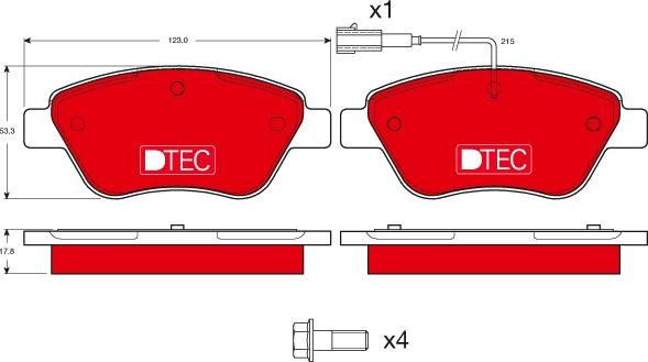 TRW GDB1482DTE - Set placute frana,frana disc www.parts5.com