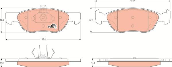 TRW GDB1487 - Set placute frana,frana disc www.parts5.com